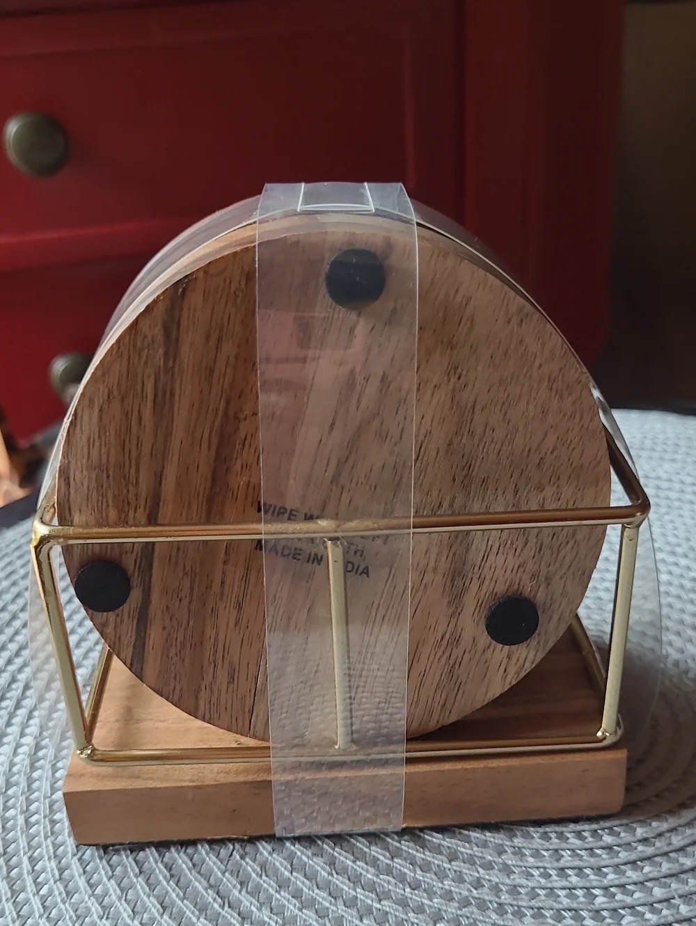Acacia Wooden BAR Coaster Holder